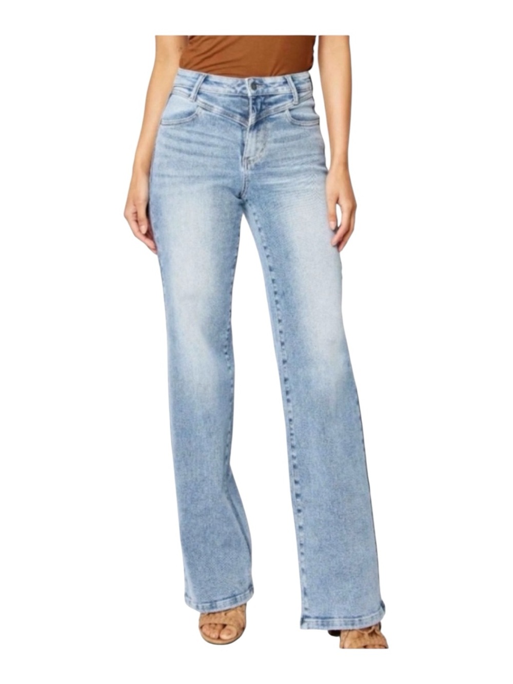 Judy Blue Retro Mid Rise Wide Leg Jeans